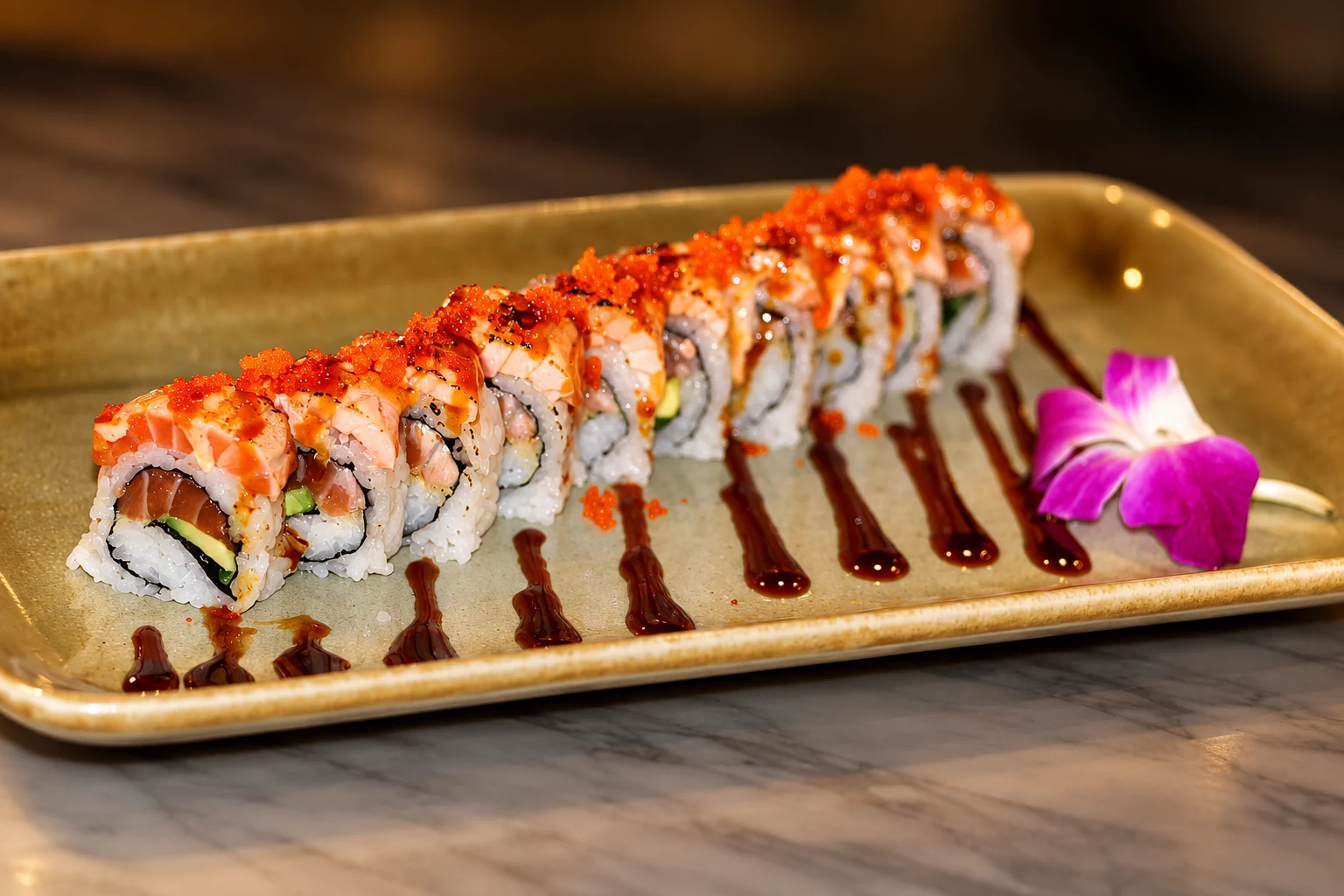 Salmon sushi roll